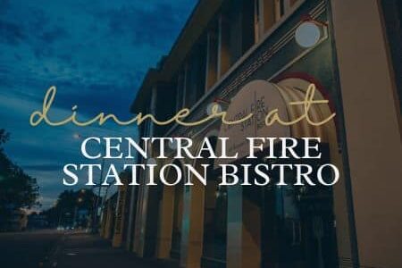 Things to Do in Hawke's Bay | Eat Dinner at the Central Fire Station Bistro | Porters Boutique Hotel - Text over facade of Art Deco building.
